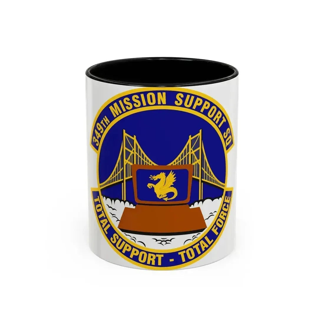 349th Mission Support Squadron (U.S. Air Force) Accent Coffee Mug 11oz Black - Go Mug Yourself