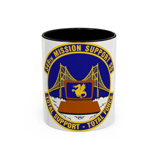 349th Mission Support Squadron (U.S. Air Force) Accent Coffee Mug 11oz Black - Go Mug Yourself