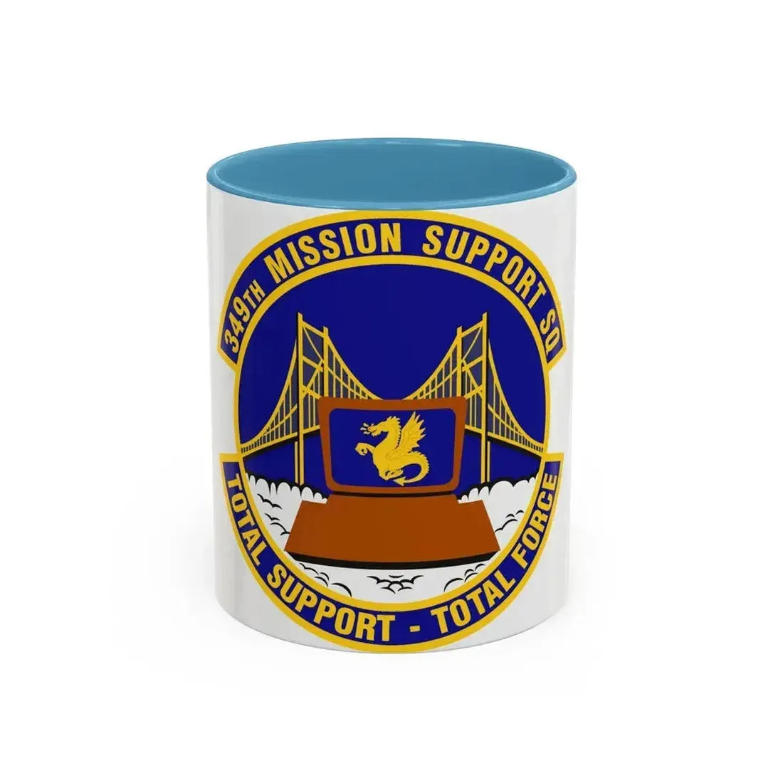 349th Mission Support Squadron (U.S. Air Force) Accent Coffee Mug 11oz Light Blue - Go Mug Yourself