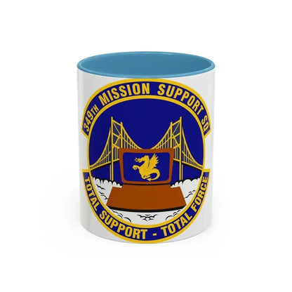 349th Mission Support Squadron (U.S. Air Force) Accent Coffee Mug 11oz Light Blue - Go Mug Yourself