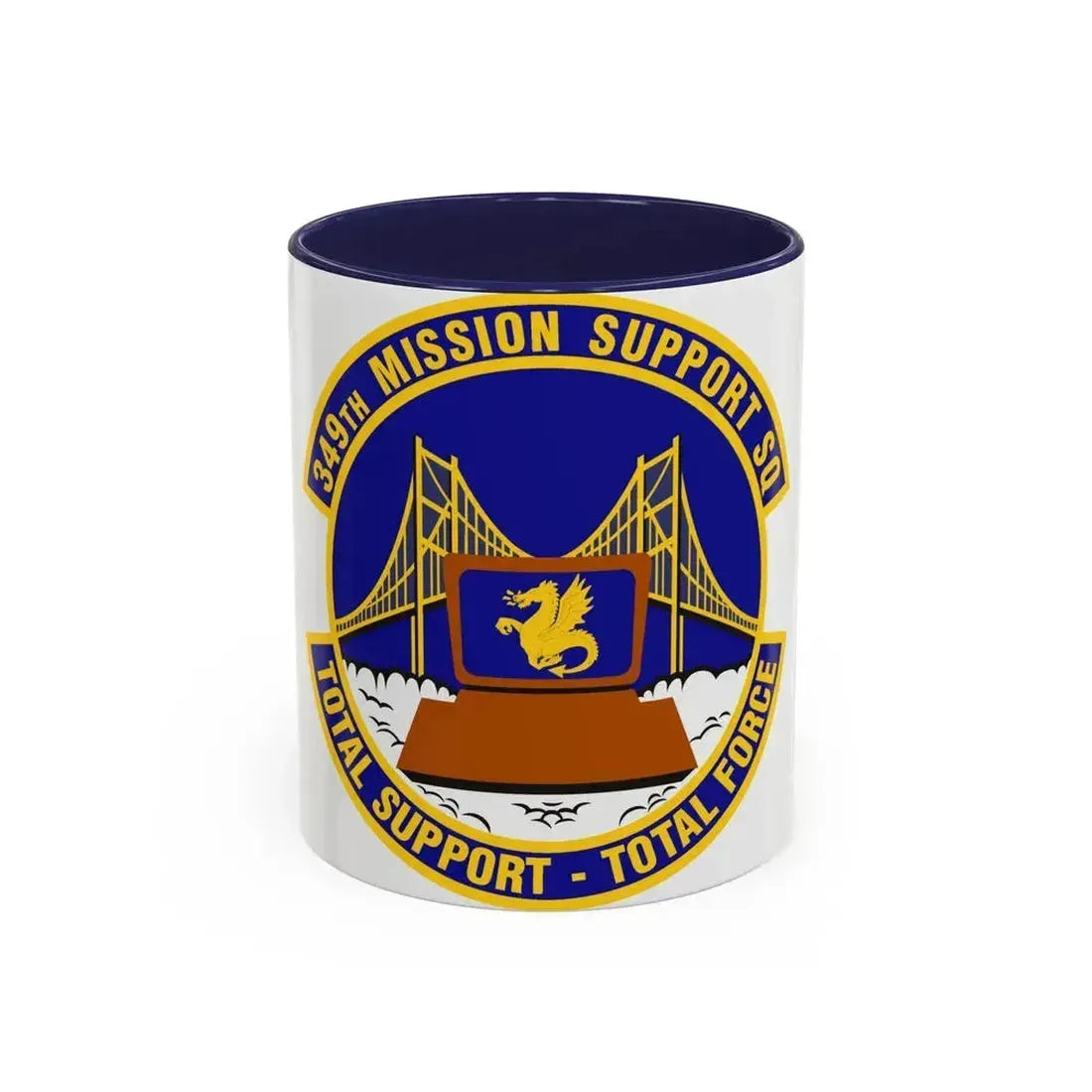 349th Mission Support Squadron (U.S. Air Force) Accent Coffee Mug 11oz Navy - Go Mug Yourself