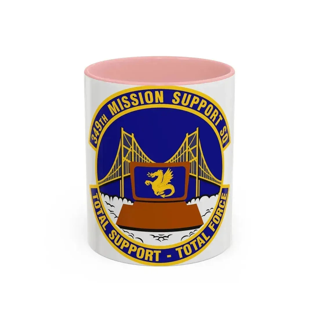 349th Mission Support Squadron (U.S. Air Force) Accent Coffee Mug 11oz Pink - Go Mug Yourself