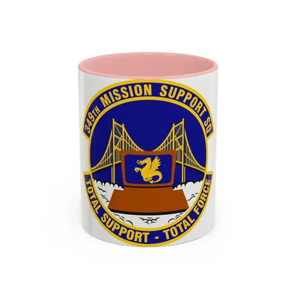 349th Mission Support Squadron (U.S. Air Force) Accent Coffee Mug 11oz Pink - Go Mug Yourself
