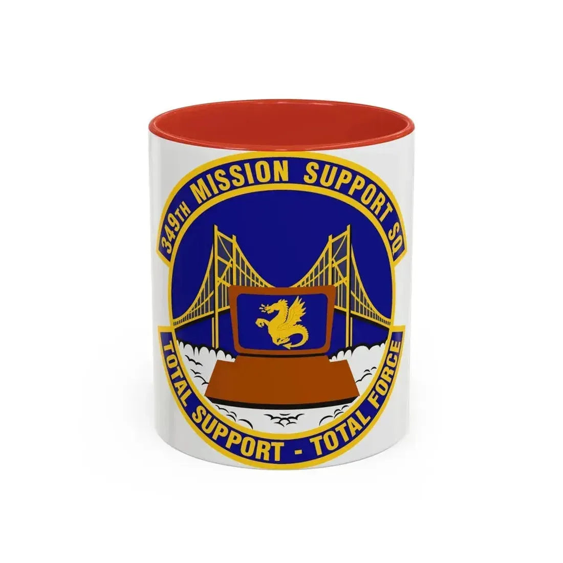 349th Mission Support Squadron (U.S. Air Force) Accent Coffee Mug 11oz Red - Go Mug Yourself