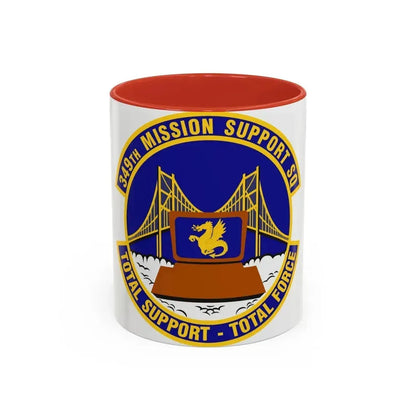 349th Mission Support Squadron (U.S. Air Force) Accent Coffee Mug 11oz Red - Go Mug Yourself