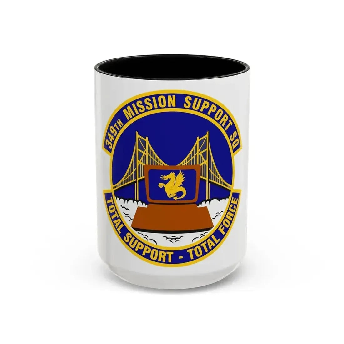 349th Mission Support Squadron (U.S. Air Force) Accent Coffee Mug 15oz Black - Go Mug Yourself