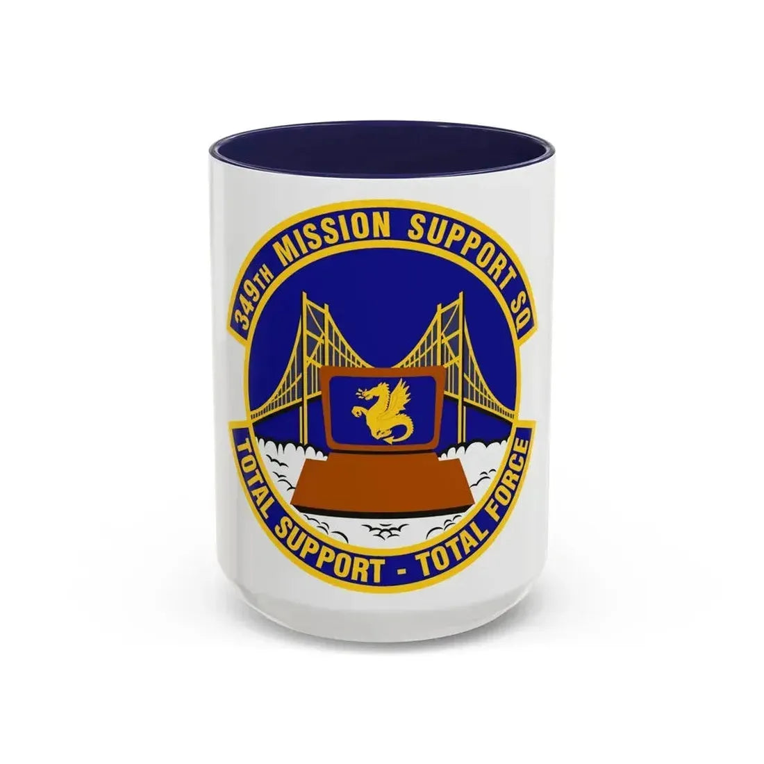349th Mission Support Squadron (U.S. Air Force) Accent Coffee Mug 15oz Navy - Go Mug Yourself