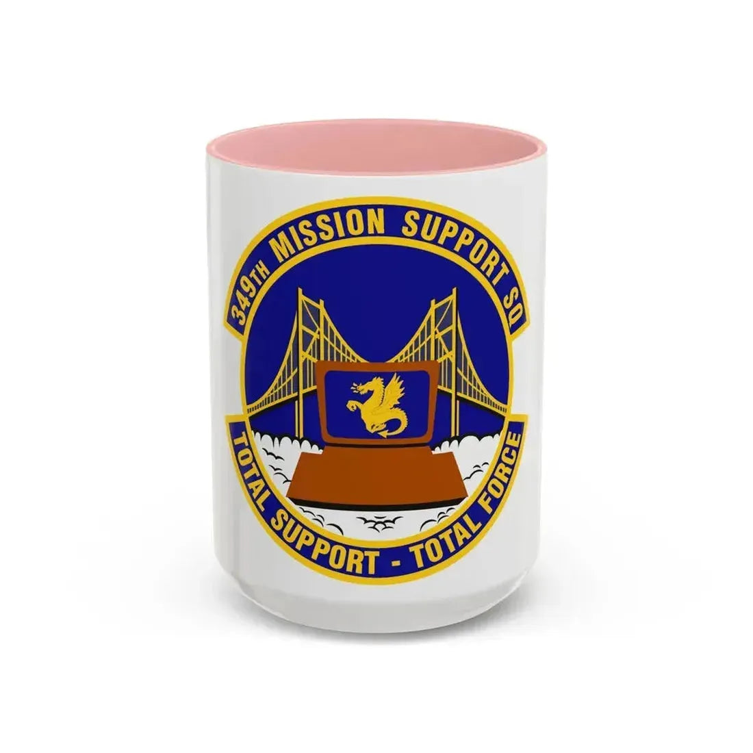 349th Mission Support Squadron (U.S. Air Force) Accent Coffee Mug 15oz Pink - Go Mug Yourself