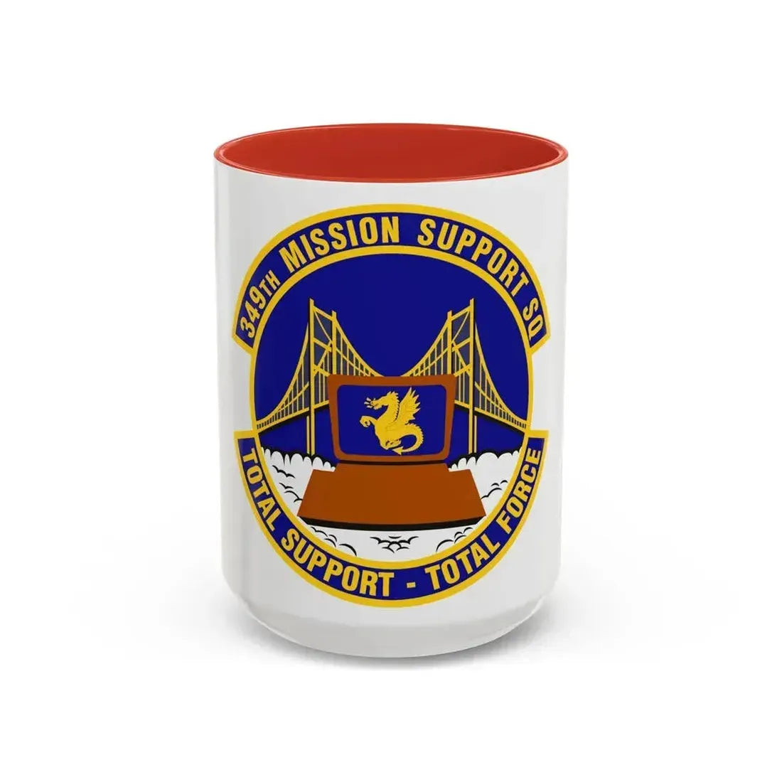 349th Mission Support Squadron (U.S. Air Force) Accent Coffee Mug 15oz Red - Go Mug Yourself