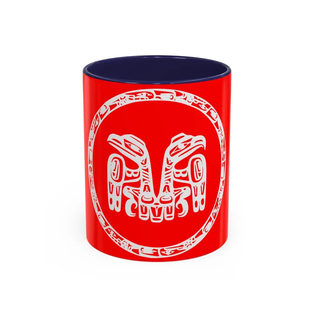 Haida Flag - Accent Coffee Mug-11oz-Navy-Go Mug Yourself