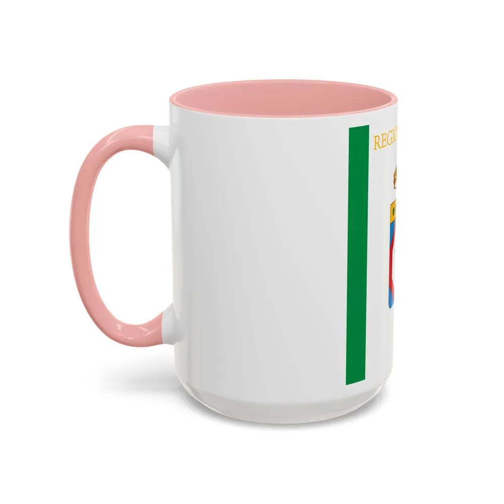 Flag of Apulia Italy - Accent Coffee Mug-Go Mug Yourself