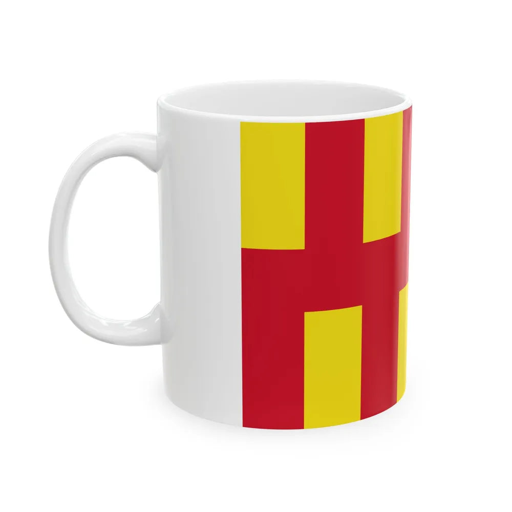 Flag of Northumberland UK - White Coffee Mug-Go Mug Yourself