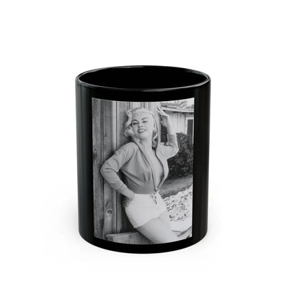 Jeanne Carmen #132 (Vintage Female Icon) Black Coffee Mug-11oz-Go Mug Yourself