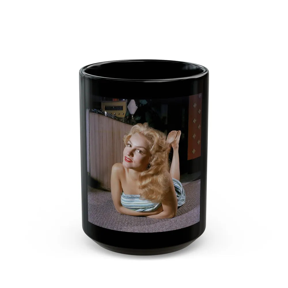 Julie Newmar #670 (Vintage Female Icon) Black Coffee Mug-15oz-Go Mug Yourself