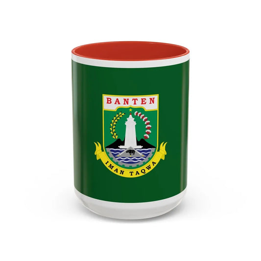 Flag of Banten Indonesia - Accent Coffee Mug-15oz-Red-Go Mug Yourself