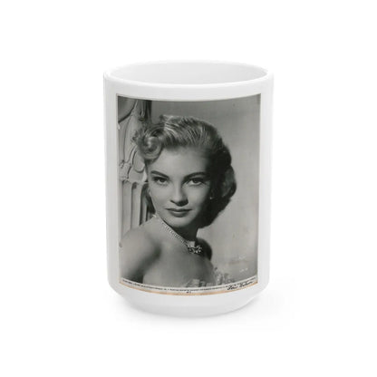 Lori Nelson #59 - Printed & Scanned (Vintage Female Icon) White Coffee Mug-15oz-Go Mug Yourself