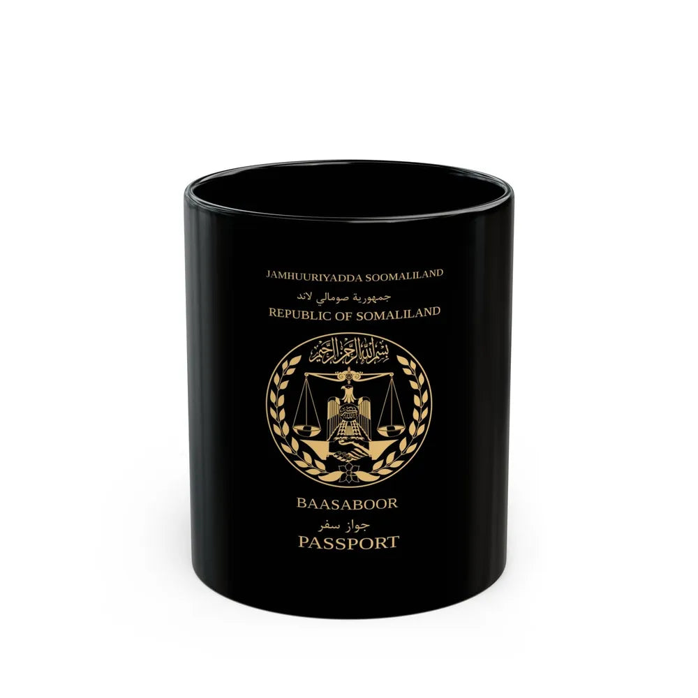 Somaliland Passport (Non Biometric) - Black Coffee Mug-11oz-Go Mug Yourself