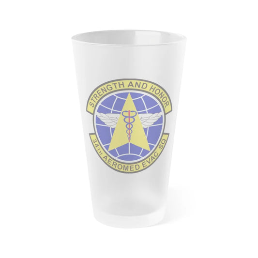 34th Aeromedical Evacuation Squadron (U.S. Air Force) Frosted Pint Glass 16oz-16oz-Frosted-Go Mug Yourself