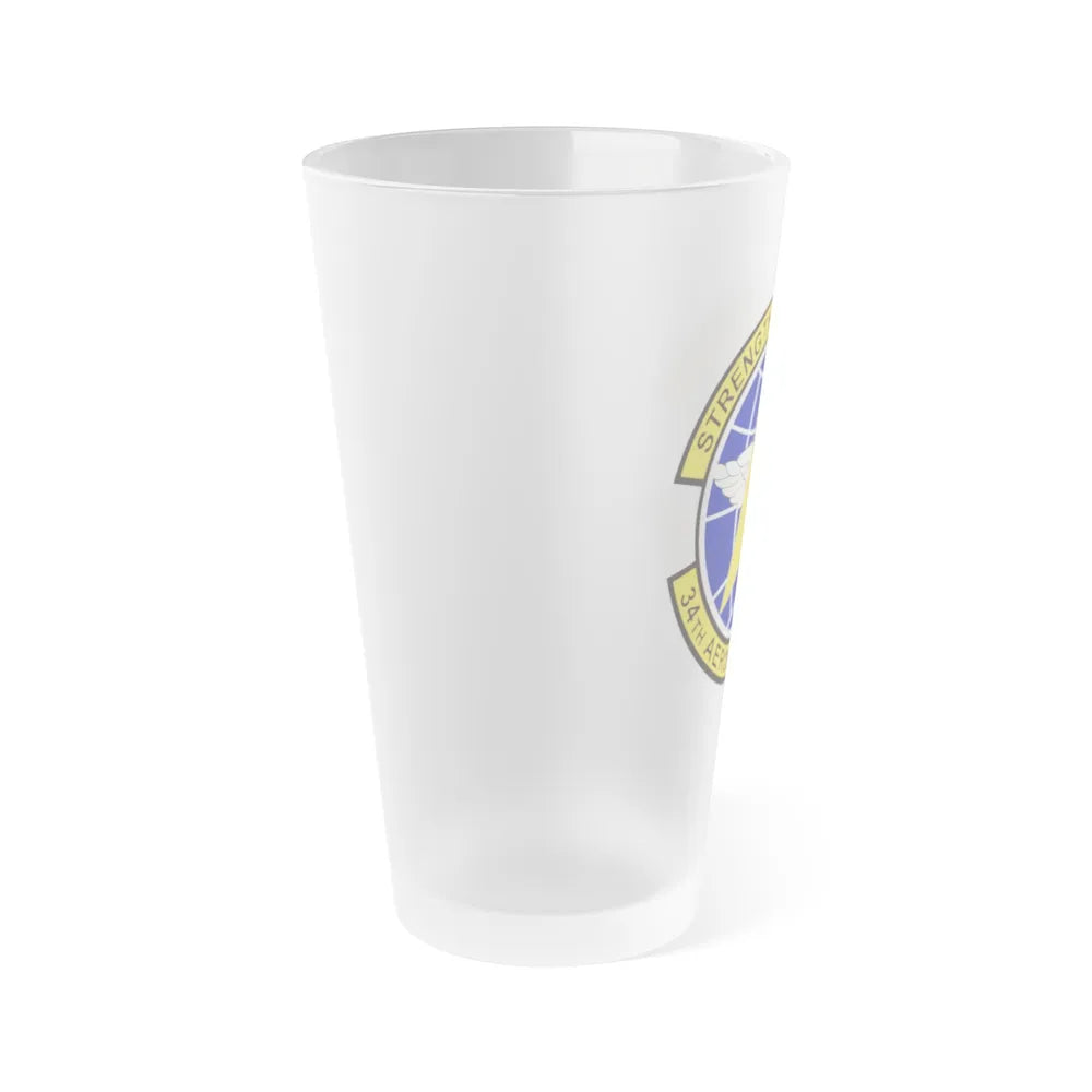 34th Aeromedical Evacuation Squadron (U.S. Air Force) Frosted Pint Glass 16oz-Go Mug Yourself