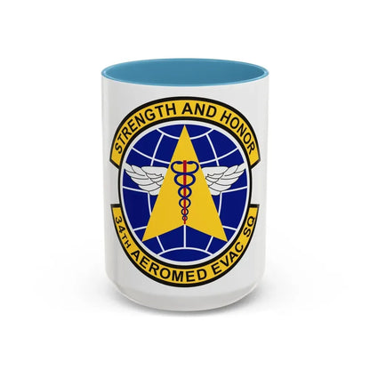 34th Aeromedical Evacuation Squadron (U.S. Air Force) Accent Coffee Mug 15oz Light Blue - Go Mug Yourself