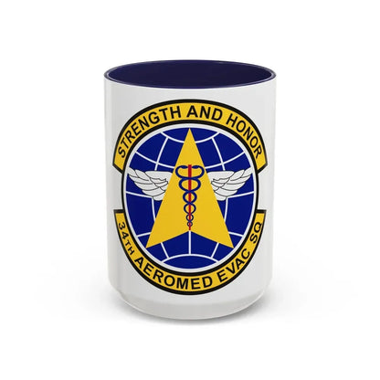 34th Aeromedical Evacuation Squadron (U.S. Air Force) Accent Coffee Mug 15oz Navy - Go Mug Yourself