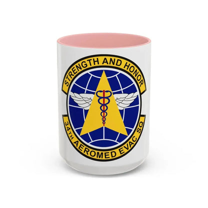 34th Aeromedical Evacuation Squadron (U.S. Air Force) Accent Coffee Mug 15oz Pink - Go Mug Yourself