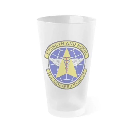 34th Aeromedical Evacuation Squadron (U.S. Air Force) Frosted Pint Glass 16oz 16oz Frosted - Go Mug Yourself