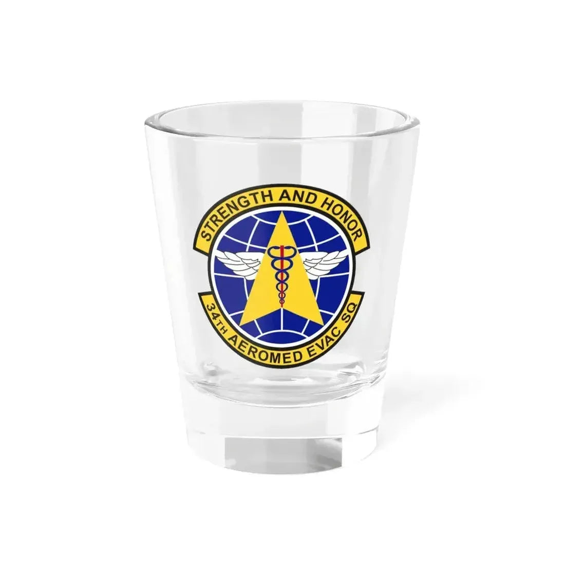 34th Aeromedical Evacuation Squadron (U.S. Air Force) Shot Glass 1.5oz 1.5oz - Go Mug Yourself