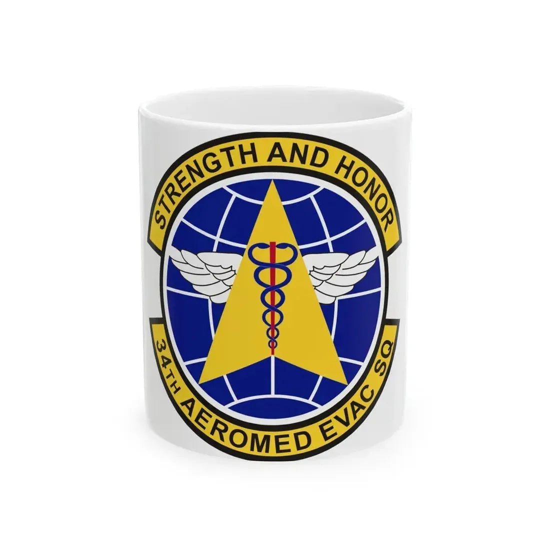 34th Aeromedical Evacuation Squadron (U.S. Air Force) White Coffee Mug 11oz - Go Mug Yourself