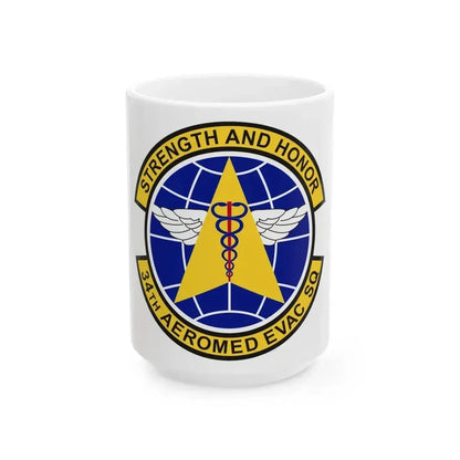 34th Aeromedical Evacuation Squadron (U.S. Air Force) White Coffee Mug 15oz - Go Mug Yourself