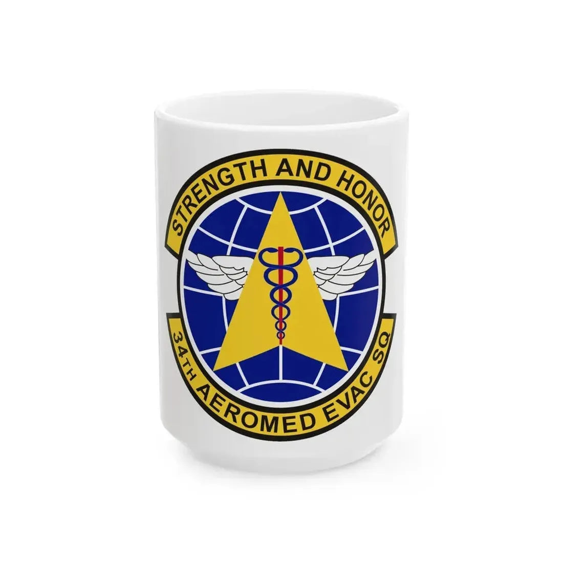 34th Aeromedical Evacuation Squadron (U.S. Air Force) White Coffee Mug 15oz - Go Mug Yourself