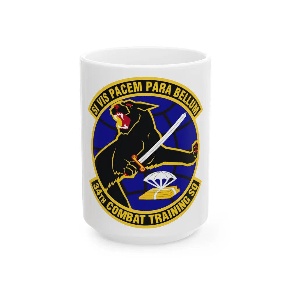 34th Combat Training Squadron (U.S. Air Force) White Coffee Mug-15oz-Go Mug Yourself