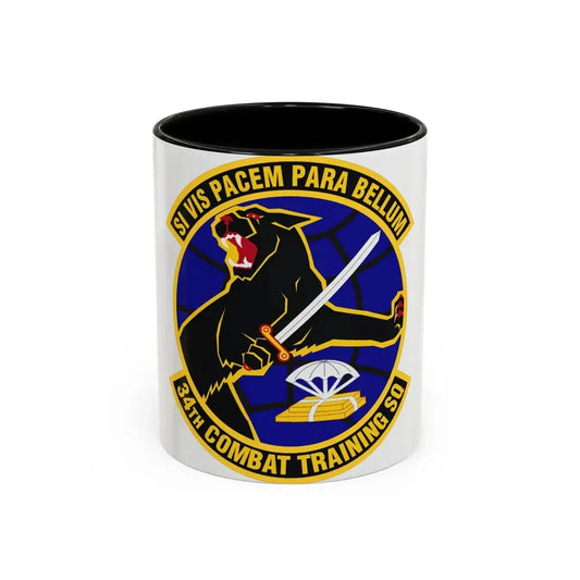 34th Combat Training Squadron (U.S. Air Force) Accent Coffee Mug 11oz Black - Go Mug Yourself
