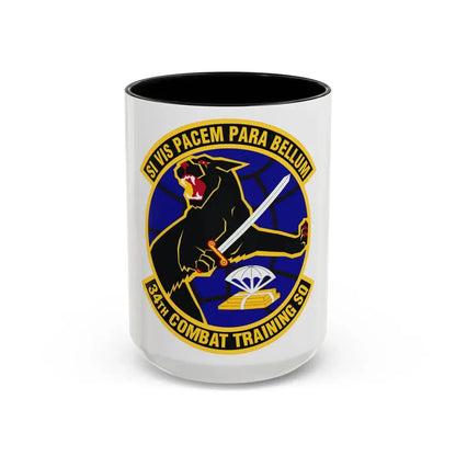 34th Combat Training Squadron (U.S. Air Force) Accent Coffee Mug 15oz Black - Go Mug Yourself