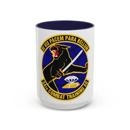 34th Combat Training Squadron (U.S. Air Force) Accent Coffee Mug 15oz Navy - Go Mug Yourself