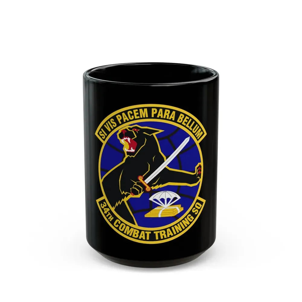 34th Combat Training Squadron (U.S. Air Force) Black Coffee Mug 15oz - Go Mug Yourself