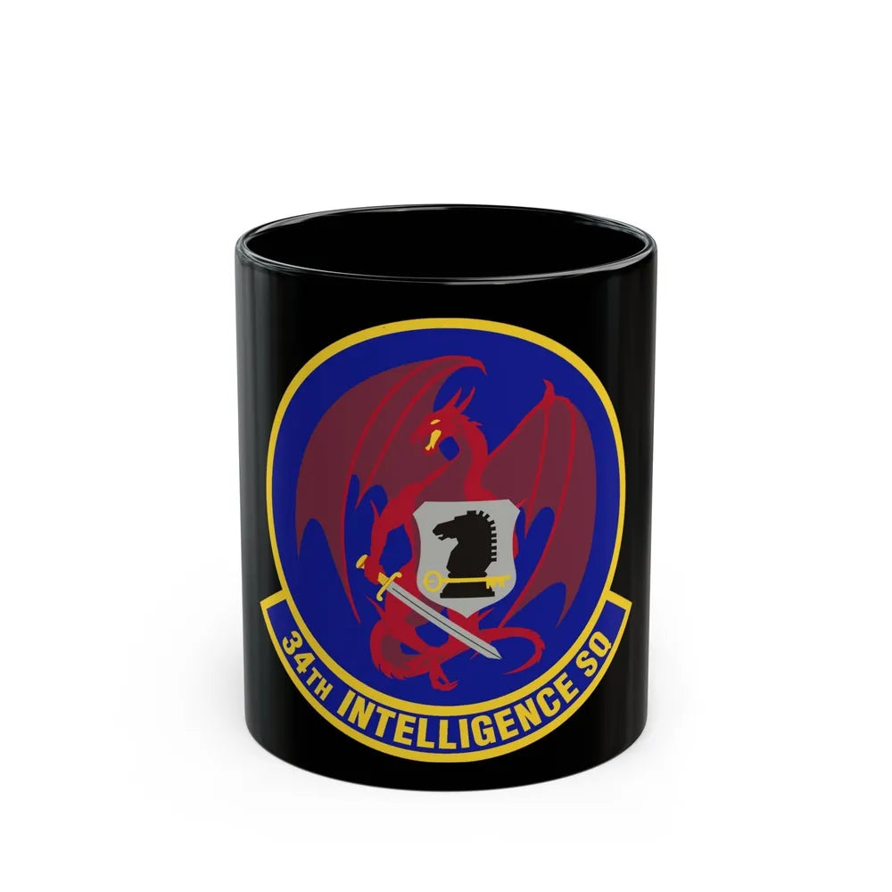 34th Intelligence Squadron (U.S. Air Force) Black Coffee Mug-11oz-Go Mug Yourself