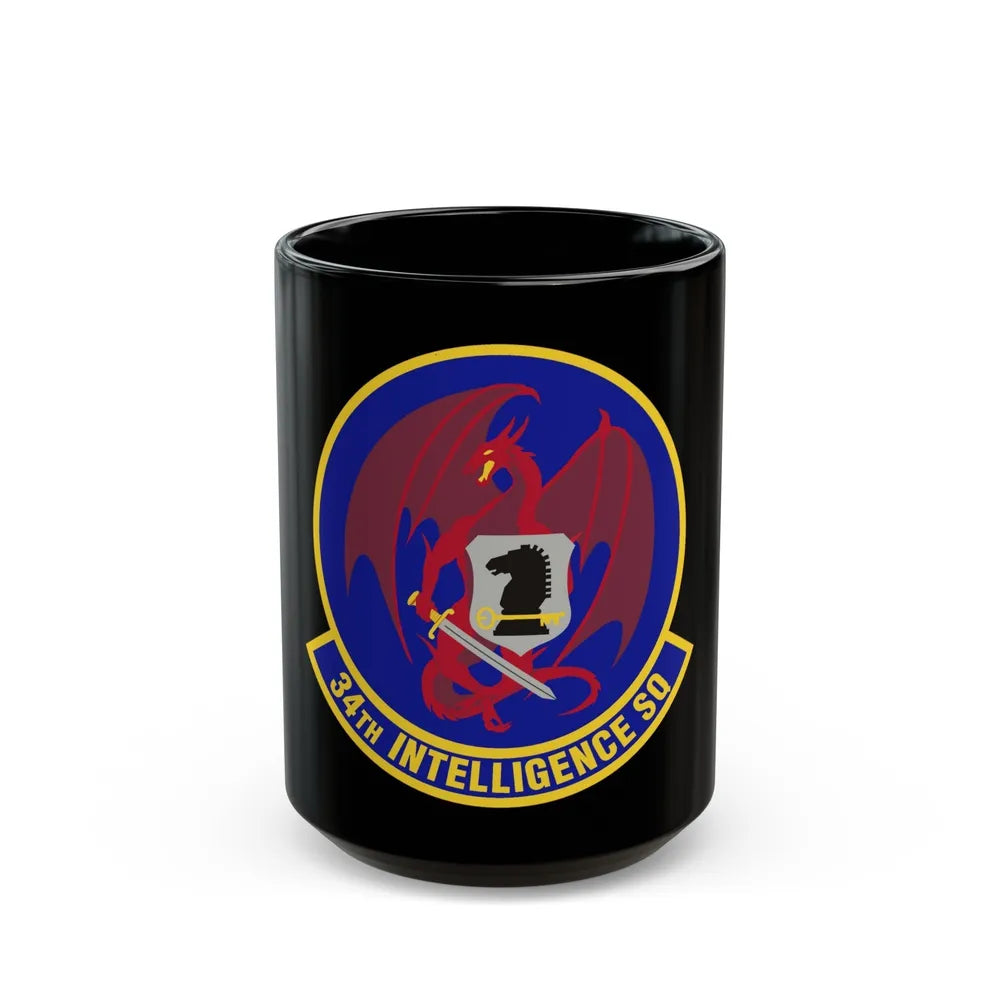 34th Intelligence Squadron (U.S. Air Force) Black Coffee Mug-15oz-Go Mug Yourself