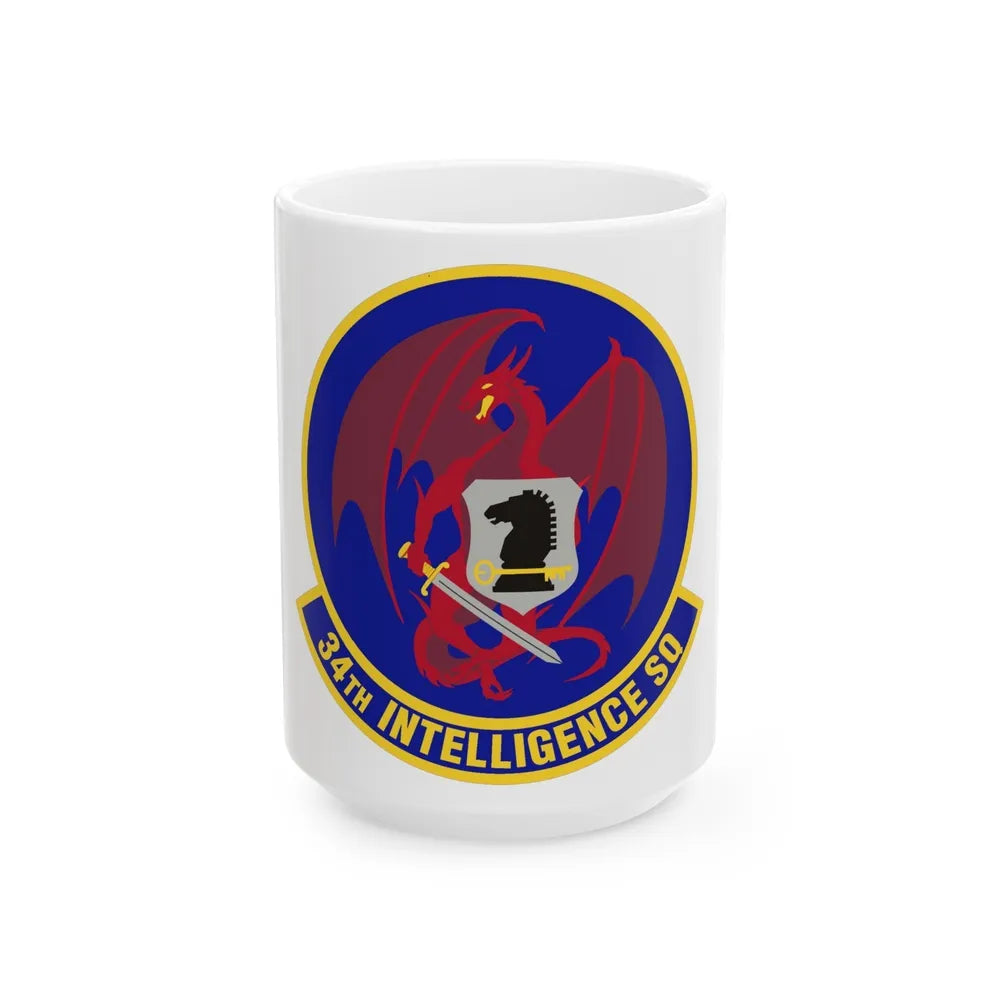 34th Intelligence Squadron (U.S. Air Force) White Coffee Mug-15oz-Go Mug Yourself