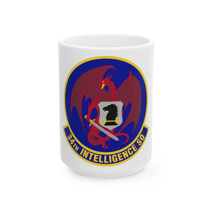 34th Intelligence Squadron (U.S. Air Force) White Coffee Mug-15oz-Go Mug Yourself