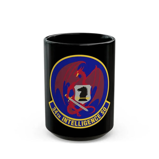 34th Intelligence Squadron (U.S. Air Force) Black Coffee Mug 15oz - Go Mug Yourself