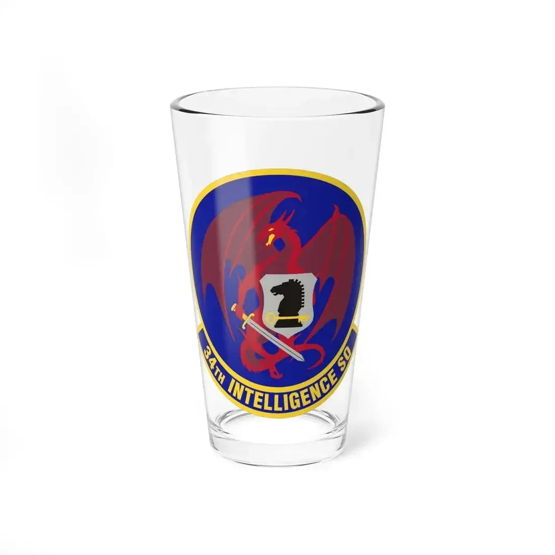 34th Intelligence Squadron (U.S. Air Force) Pint Glass 16oz 16oz - Go Mug Yourself