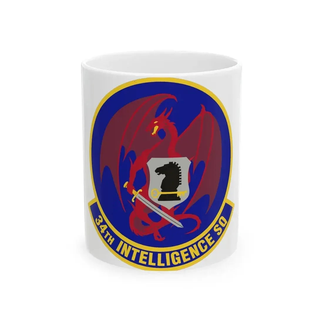 34th Intelligence Squadron (U.S. Air Force) White Coffee Mug 11oz - Go Mug Yourself