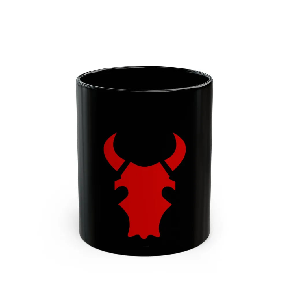 34th 'Red Bull' Infantry Division SSI (U.S. Army) Black Coffee Mug-11oz-Go Mug Yourself