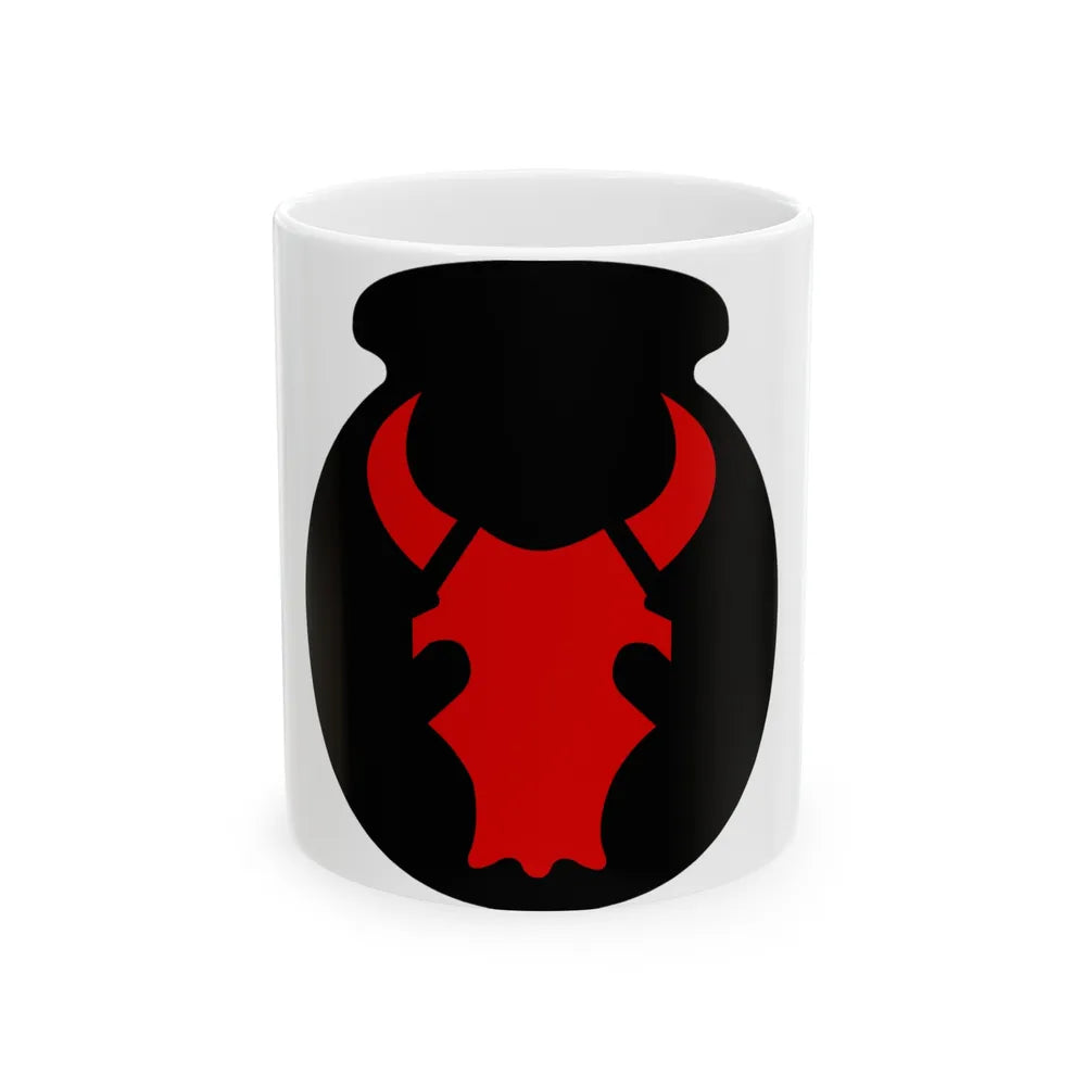 34th 'Red Bull' Infantry Division SSI (U.S. Army) White Coffee Mug-11oz-Go Mug Yourself