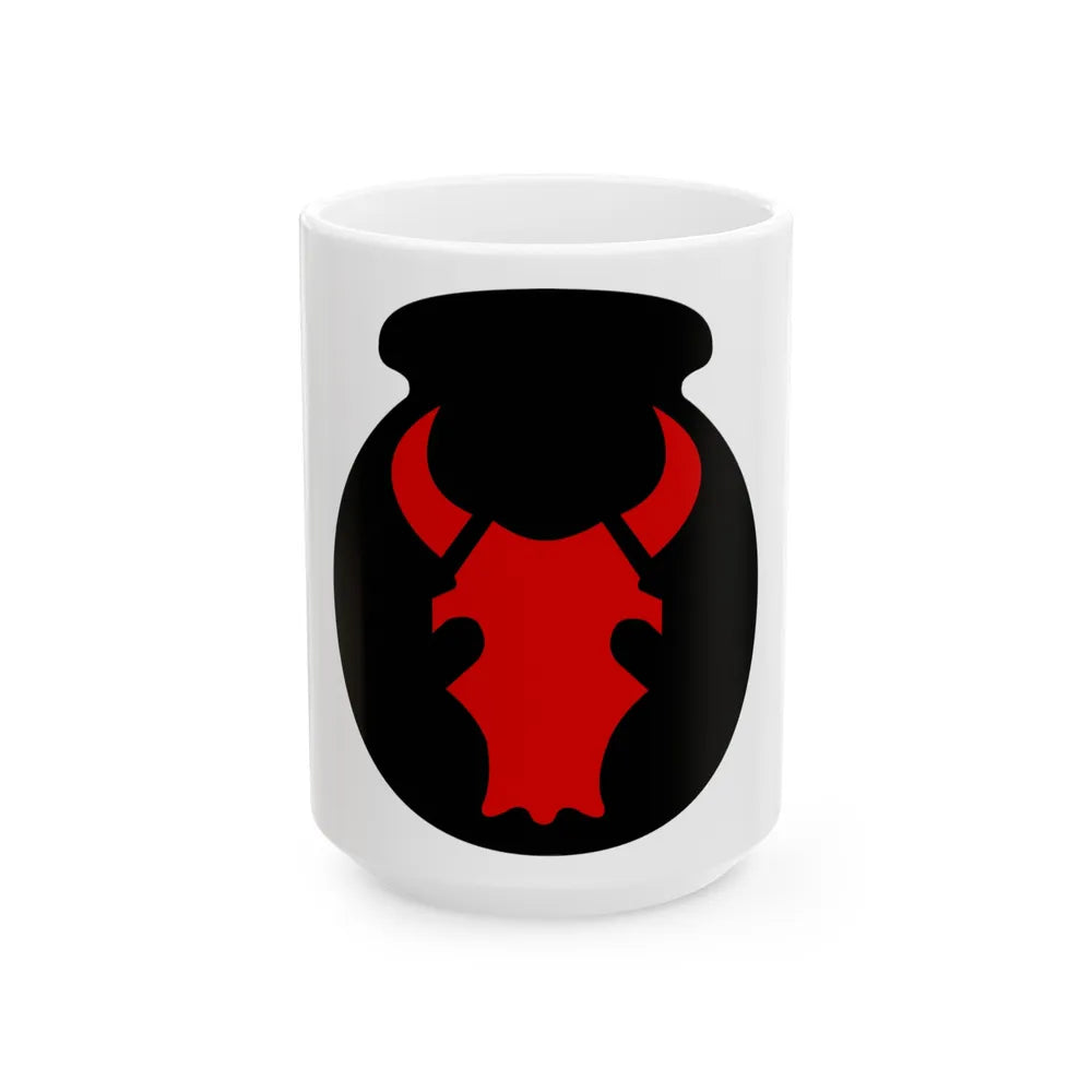 34th 'Red Bull' Infantry Division SSI (U.S. Army) White Coffee Mug-15oz-Go Mug Yourself