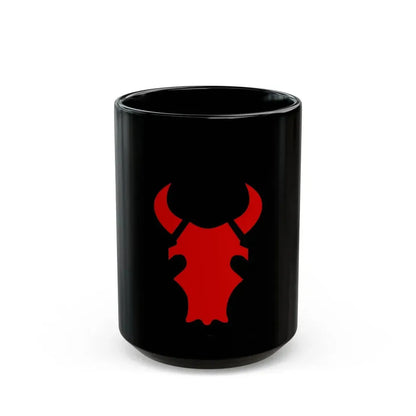 34th 'Red Bull' Infantry Division SSI (U.S. Army) Black Coffee Mug 15oz - Go Mug Yourself