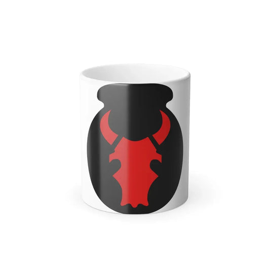 34th 'Red Bull' Infantry Division SSI (U.S. Army) Color Changing Coffee Mug 11oz - Go Mug Yourself