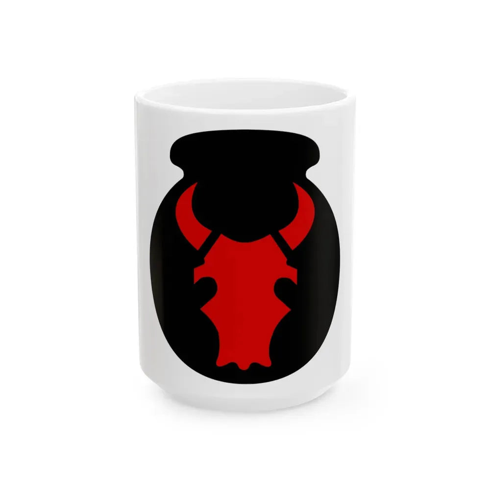 34th 'Red Bull' Infantry Division SSI (U.S. Army) White Coffee Mug 15oz - Go Mug Yourself