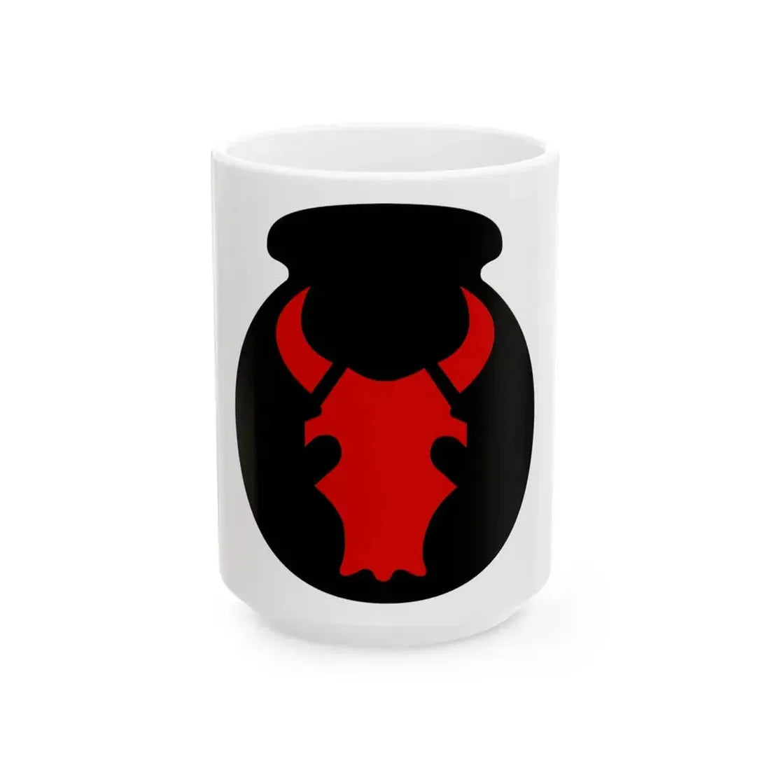 34th 'Red Bull' Infantry Division SSI (U.S. Army) White Coffee Mug 15oz - Go Mug Yourself